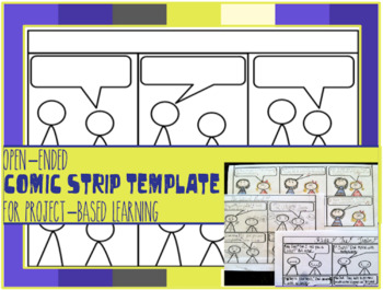 Preview of Comic Strip Template for Projects, Dialogue Practice, Creative Writing Center