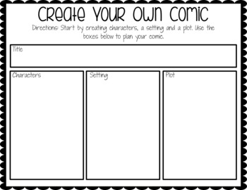 Preview of Comic Strip Template with Planning Pages & Multiple Formats