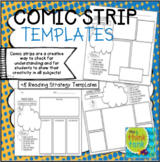 Comic Strip Templates with Checklist and Brainstorm Bubble