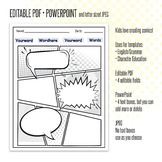 Comic Strip Word Building Template | Editable PDF • PowerP