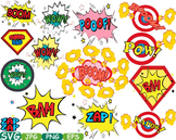 Comic Text Props Super hero clip art Pop Art Speech Bubble