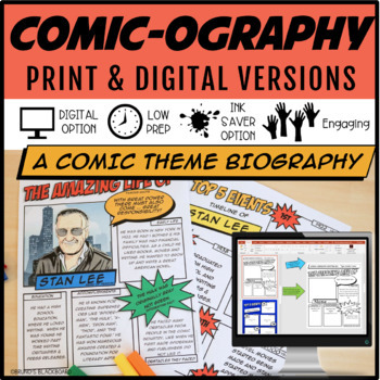 Preview of Comic Biography- Digital & Hard Copy Versions