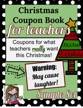 Preview of Comical Christmas Coupon Book for Teachers (FREE Sample Set)