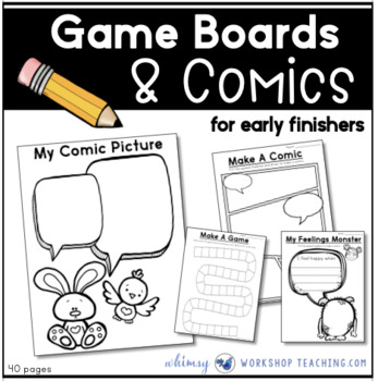 Preview of Comics and Gameboards Workbook for Early Finishers - From Imagination Bundle