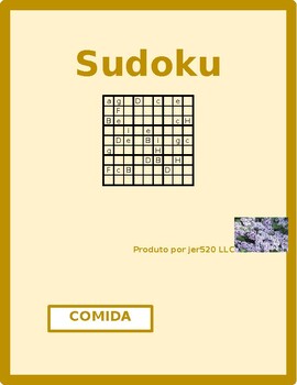 Preview of Comida (Food in Portuguese) Sudoku