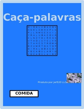 Preview of Comida (Food in Portuguese) Wordsearch