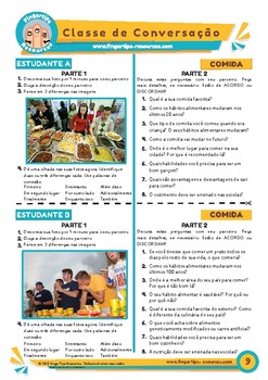 Preview of Comida - Portuguese Speaking Activity