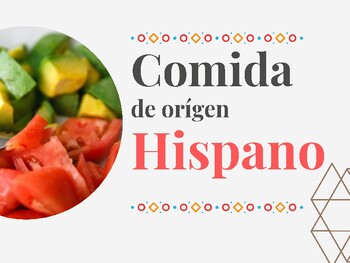 Preview of Comida de Orígen Hispano - Presentación y Preguntas de Discusión-Cultura