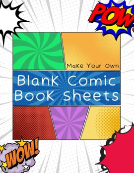 Preview of Comic Book Blanks - Get Creative and Make a Comic Landscape w/ Speech Bubbles