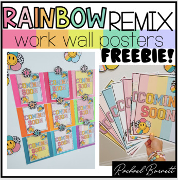 Preview of Coming Soon Patch Letter Posters // Rainbow Remix Bundle 90's retro decor