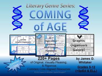 Preview of Coming of Age Literary Genre Unit Resource Common Core