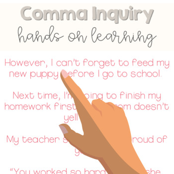 Preview of Comma Inquiry - A Hands-On and Interactive Comma Rules Activity + Worksheet