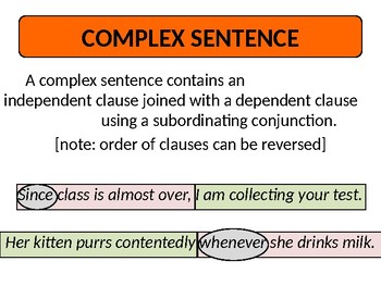 Comma Overview Extended Lesson On Simple Compound Complex Sentences