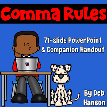 Preview of Comma PowerPoint: Introduction to Rules and Analyzing Sentences for Comma Errors