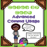 Comma Rules ~ADVANCED~ Grammar Practice - Color By Code fo