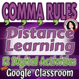 Comma Rules Activities Google Digital Task Cards & Sorts f