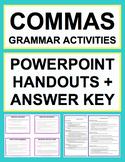 Comma Rules Activities - Worksheets, Powerpoint & Key | Pr