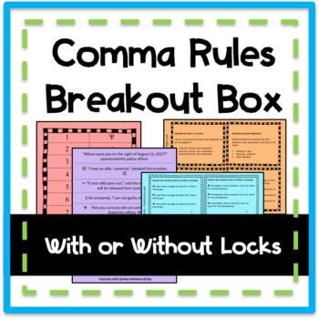 Preview of Comma Rules Breakout Escape Room