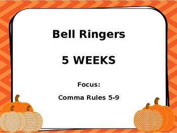 Preview of Comma Rules Daily Bell-Ringer