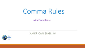Preview of Comma Rules! ESL English Grammar