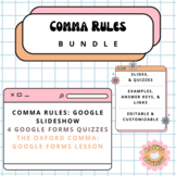 Comma Rules Google Slideshow and Forms BUNDLE