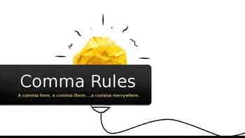 Preview of Comma Rules Powerpoint