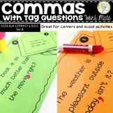 Comma Rules Tag Questions Work Mats for Centers & Scoot Ac