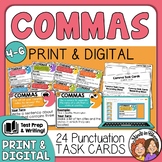 Comma Task Cards for Different Comma Rules | Print & Digital | + Anchor Charts!