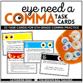 Comma Task Cards for Middle Grades: Reviewing & Practicing