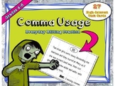 Comma Usage Task Cards, Common Core Aligned. Grades 4-6