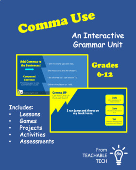 Preview of Comma Use Unit - Interactive Grammar