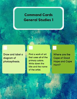 Preview of Command Cards - Lessons Challenge Activity - Montessori