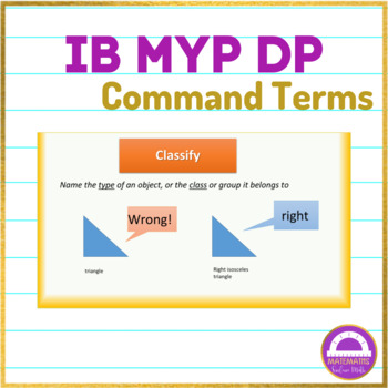Preview of Math IB MYP DP Command Terms