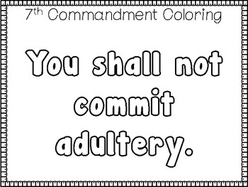 7th commandment for kids