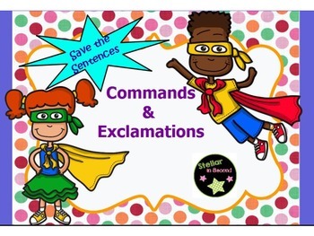 Preview of Commands & Exclamations Heroes Treasures Grammar Week 2 Flipchart