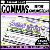 Coordinating Conjunctions Worksheets & Activities - Commas
