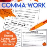 Commas and Comma Rules - Halloween Mentor Sentences Writin