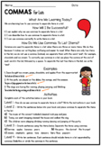 Commas For Lists - Independent Learning