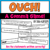 Commas Game for 5th & 6th Grades: Proofreading Sentences O