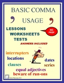 COMMAS - Basic Comma Usage No-Prep Unit