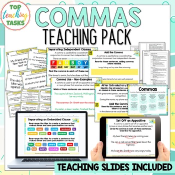 Preview of Commas Print and Digital Teaching Pack - Punctuation