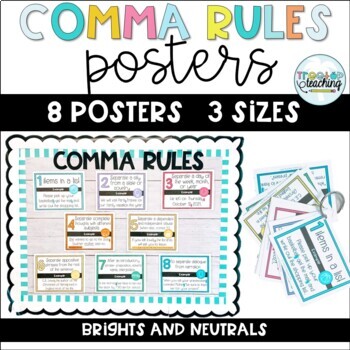 Preview of Rules with Commas Posters