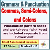 Commas, Semi-Colons and Colons, Punctuation Instruction an