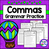 Commas - Grammar Practice Pages for Using Commas