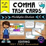 Commas Task Cards for Print and Digital for Google Forms a