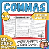 Commas in a series worksheet Dates & Places Simple & Compo