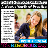 Commas and Introductory Phrases Lesson, Practice and Asses