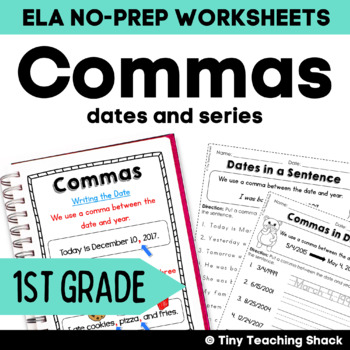 Preview of Commas In a Series & In Dates Punctuation Worksheets for Daily Grammar Practice