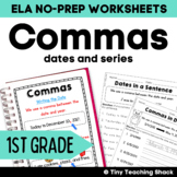 Commas In a Series & In Dates Punctuation Worksheets for D