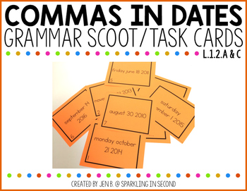 Preview of Commas in Dates Task Cards